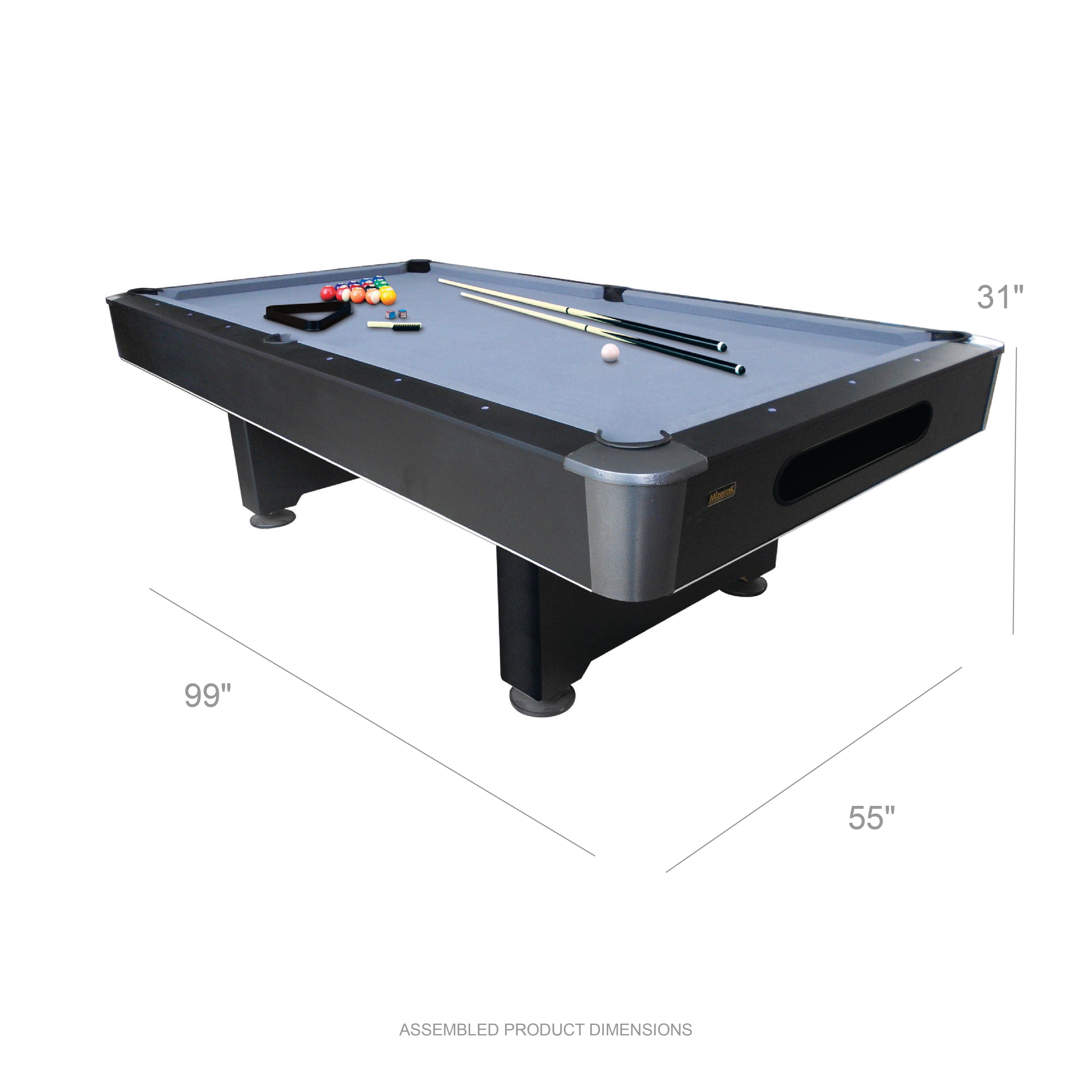 Dakota Slatron 8 Ft. Pool Table with Ball Return System