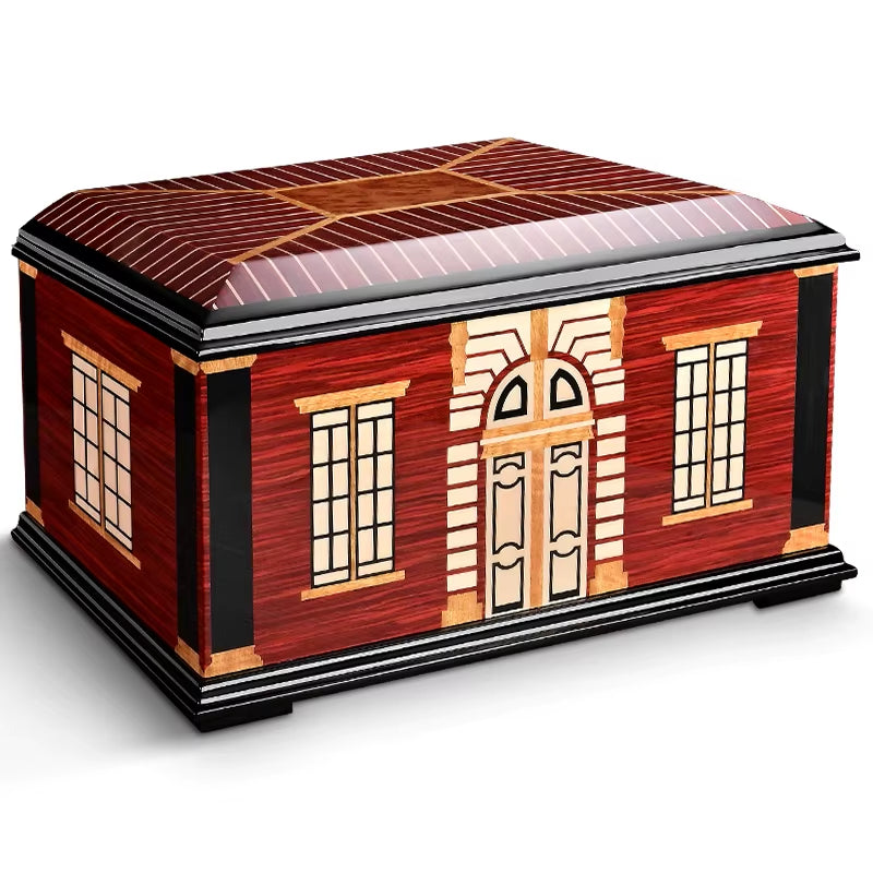 Luxury Cigar Humidor Cedar Wood Multi-Zone Storage with Hygrograph Humidifier Metal Hinge Case