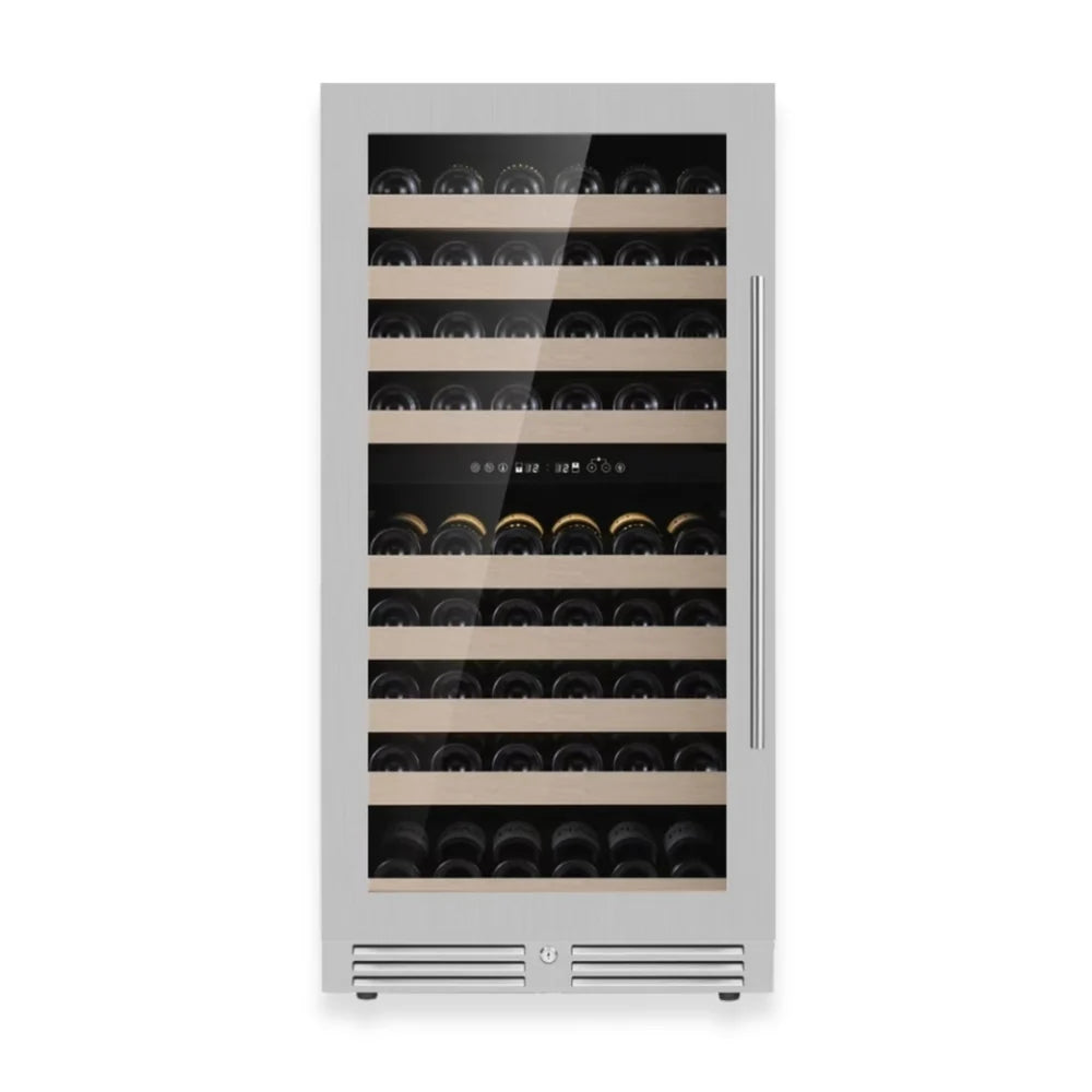 KingsBottle 47-Inch Upright Low-E Glass Door Dual Zone Wine Cooler