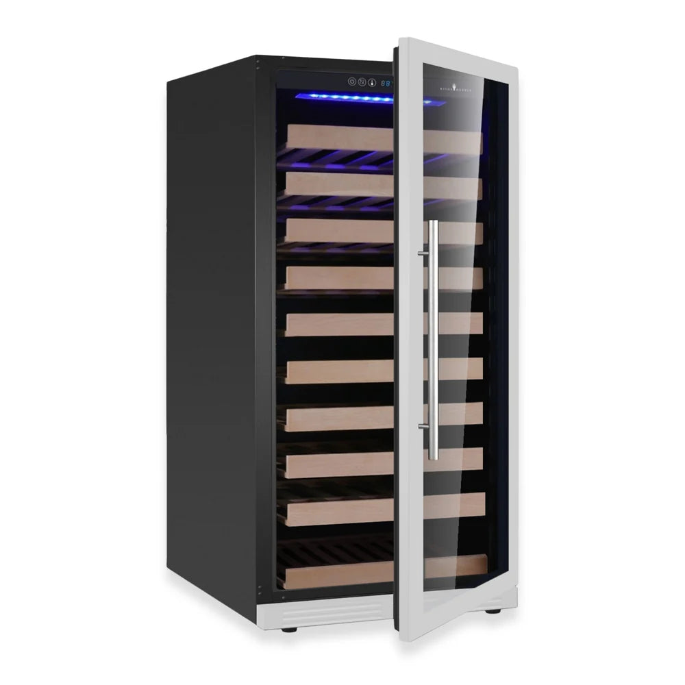 KingsBottle 47-Inch Upright Low-E Glass Door Single Zone Wine Cooler