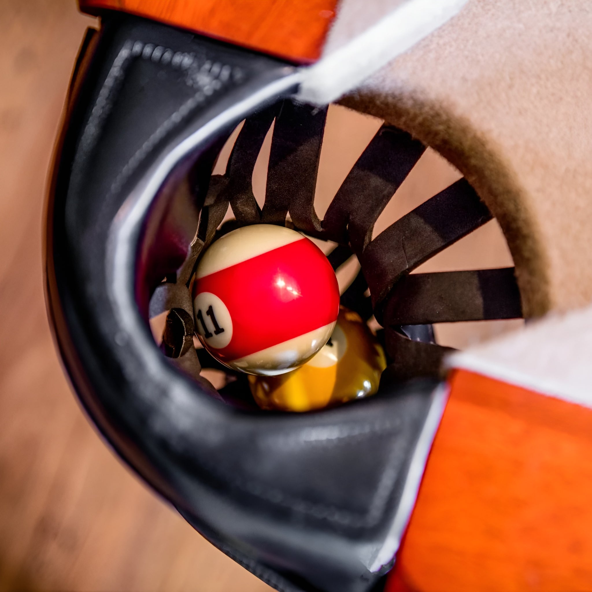 8' Covington Billiard Table with Carved Solid-Wood Legs and Antiqued Wood Finish