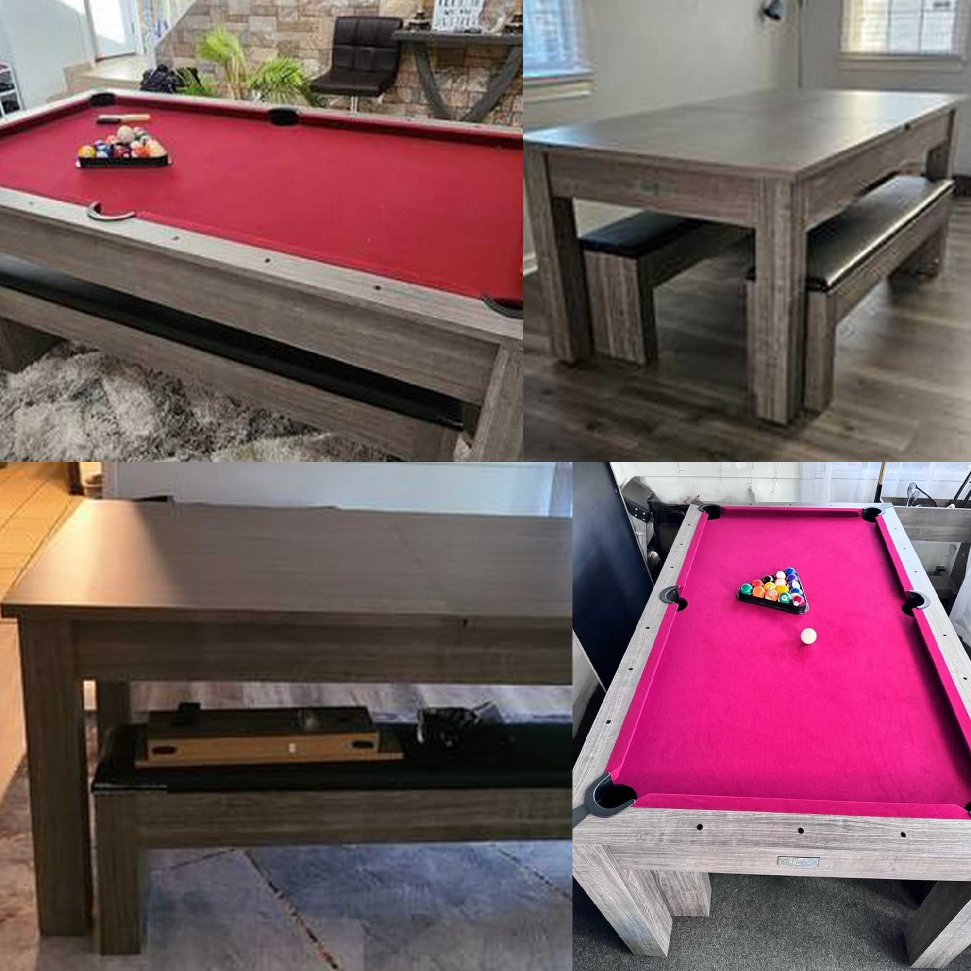 Barrington Billiards - 6 Ft 3 in 1 Pool Table with Table Tennis and Dining Table Conversion Top, Includes All Accessories