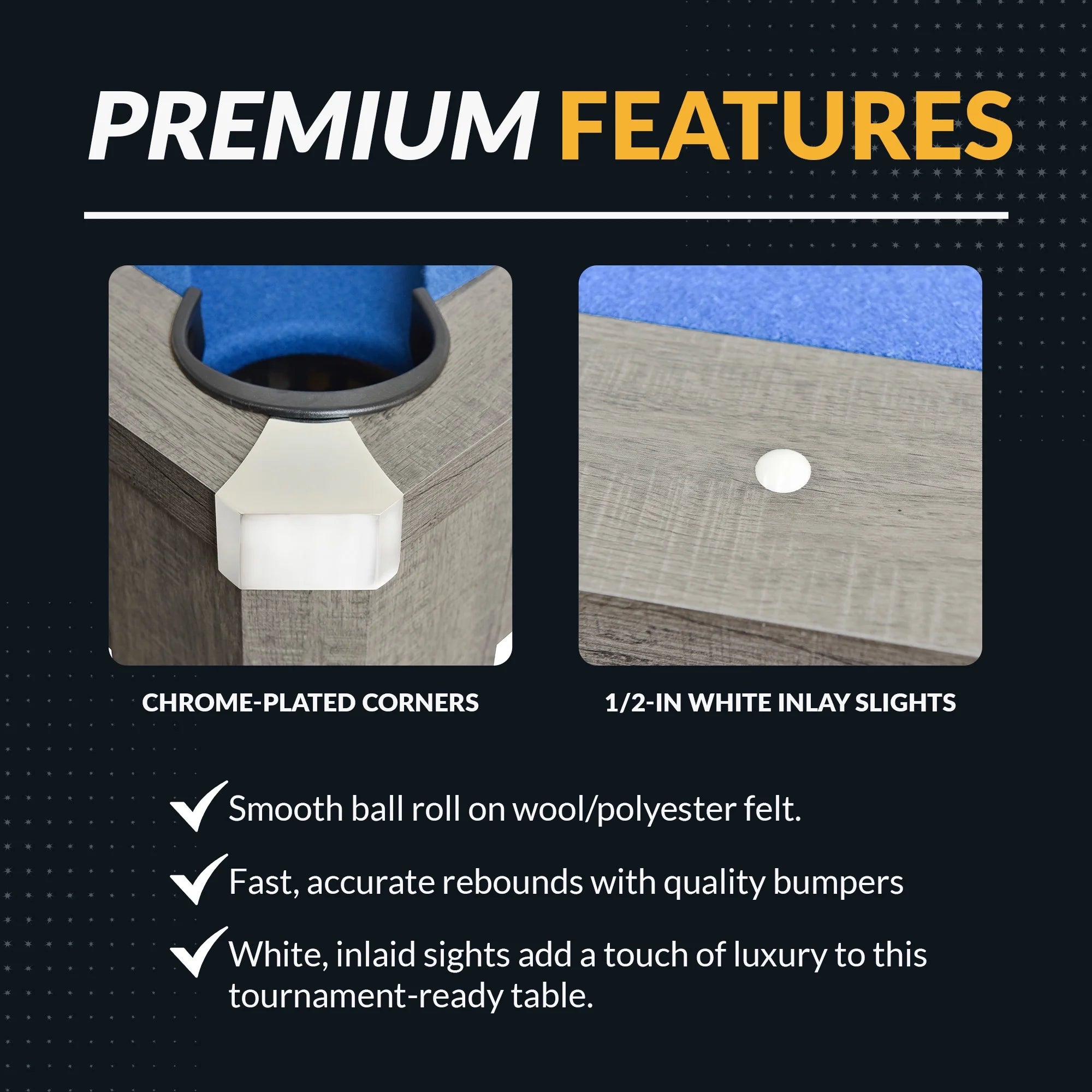 Newport 7-Ft Pool Table Combo Set with Benches - Rustic Gray Finish