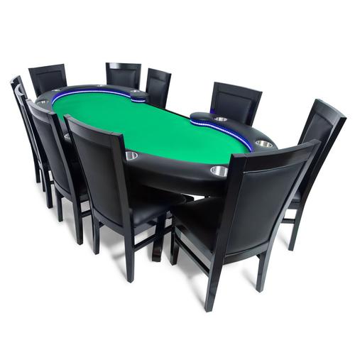 BBO Poker Tables Lumen HD LED 11-Person Poker Table with Dining Top (2BBO-LUM-1)