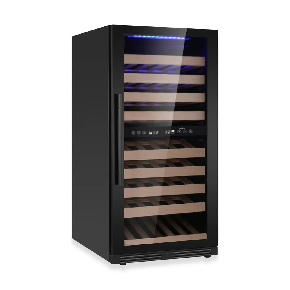 KingsBottle 47-Inch Upright Low-E Glass Door Dual Zone Wine Cooler