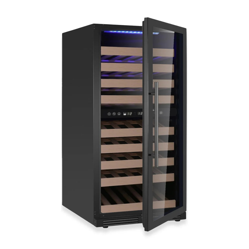KingsBottle 47-Inch Upright Low-E Glass Door Dual Zone Wine Cooler