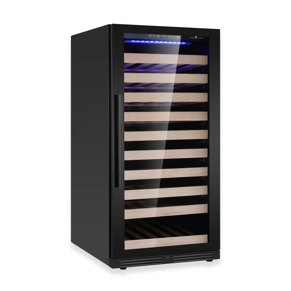 KingsBottle 47-Inch Upright Low-E Glass Door Single Zone Wine Cooler
