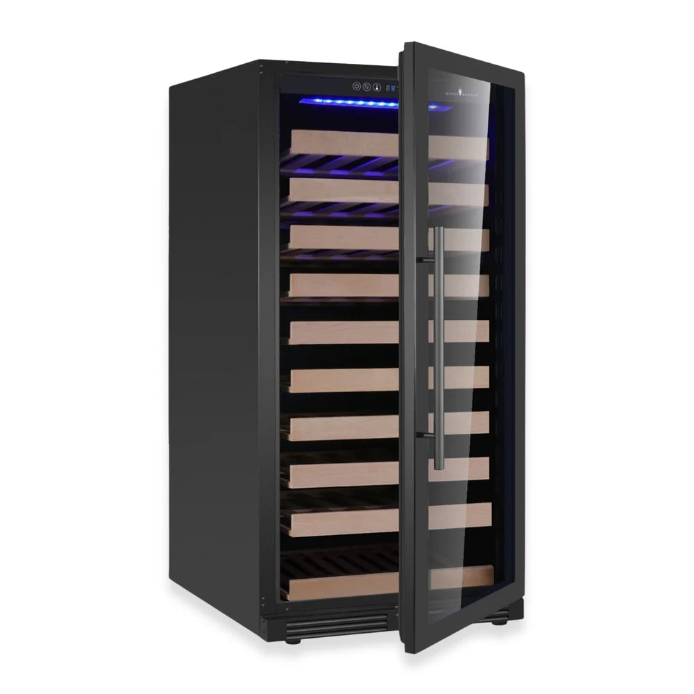 KingsBottle 47-Inch Upright Low-E Glass Door Single Zone Wine Cooler