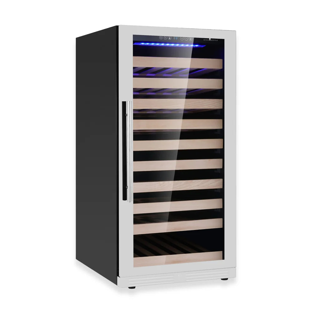 KingsBottle 47-Inch Upright Low-E Glass Door Single Zone Wine Cooler