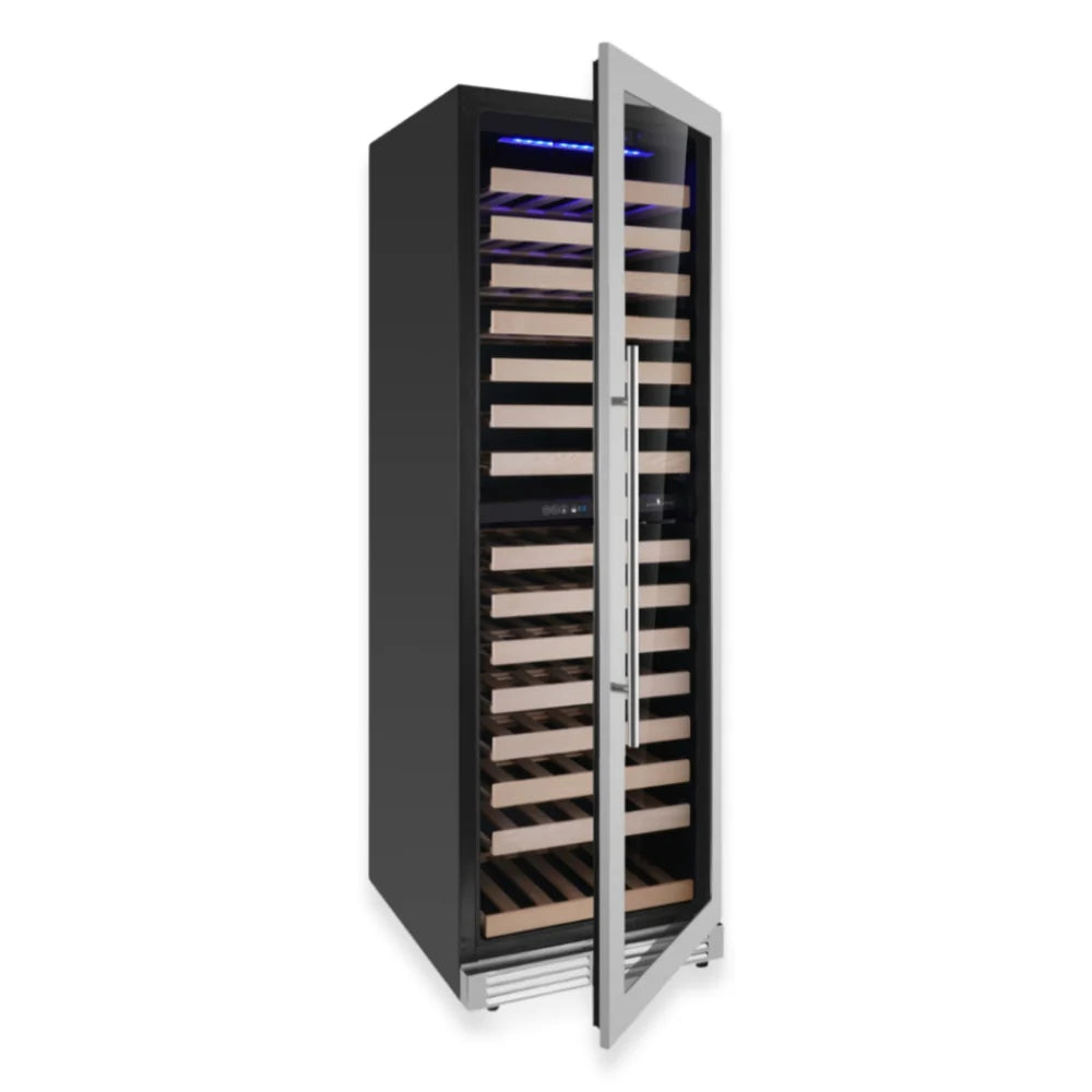KingsBottle 72-Inch Upright Low-E Glass Door Dual Zone Large Wine Cooler (Model: KBU425DX)