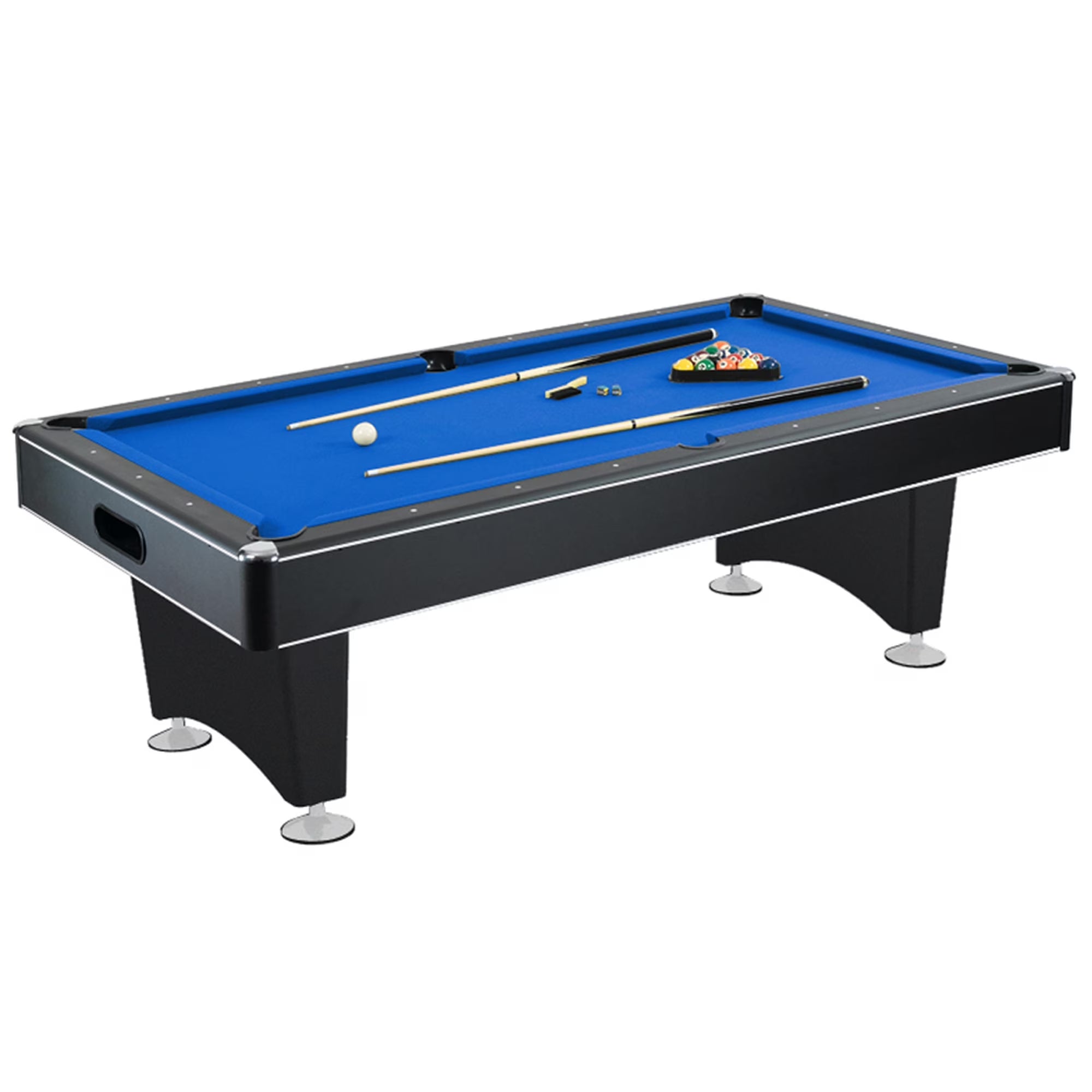 Hustler Pool Table with Blue Felt, 96-In L X 54-In W