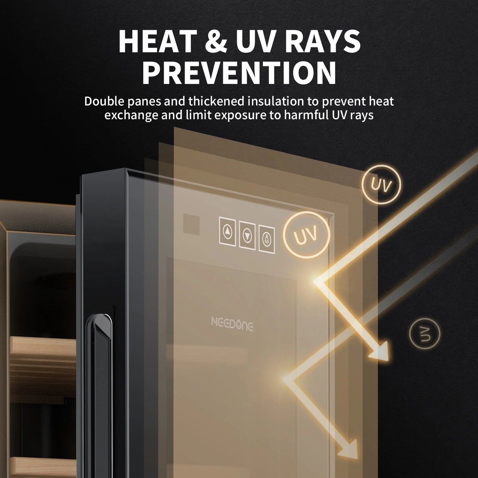 23L Electric Cigar Humidor for 150 Counts,Cooling & Heating Control System,New Year,Christmas Gifts,Father'S Day Gift