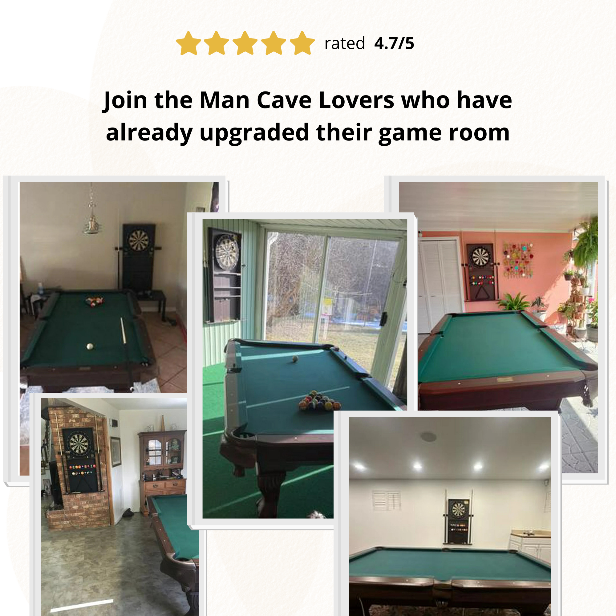 Barrington 7.5 Ft Billiard Pool Table with Cue Rack, Dartboard, and Game Accessories
