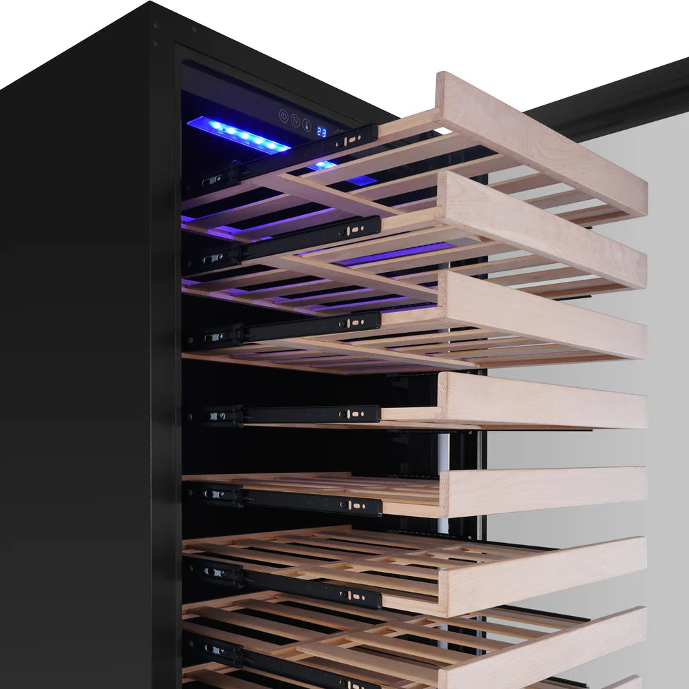 KingsBottle 72-Inch Upright Low-E Glass Door Dual Zone Large Wine Cooler (Model: KBU425DX)